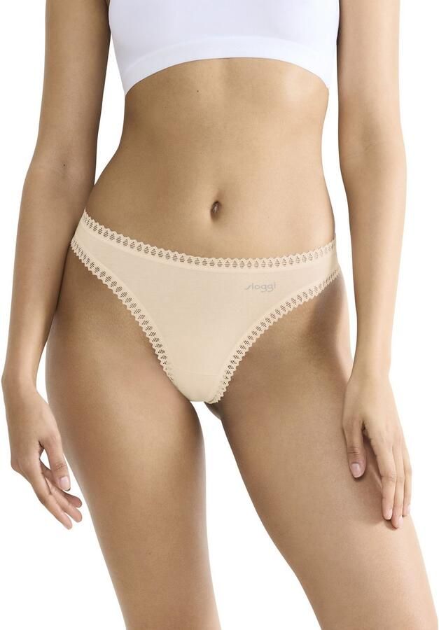 Sloggi String GO Crush met kantdetails effen gedessineerd (Set van 3) - Foto 2