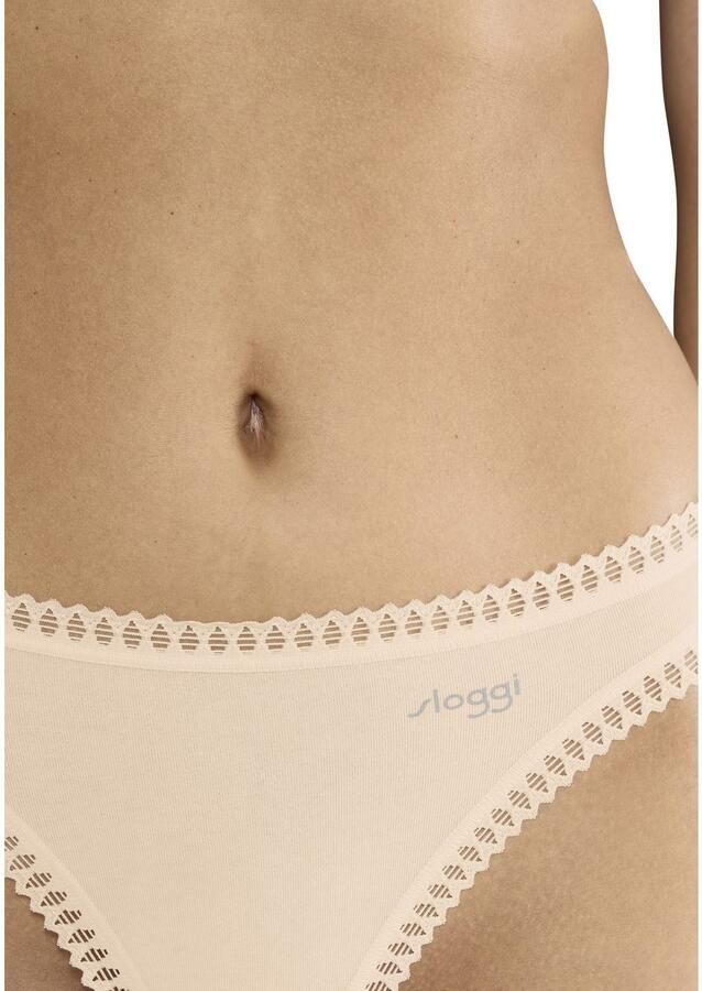 Sloggi String GO Crush met kantdetails effen gedessineerd (Set van 3)