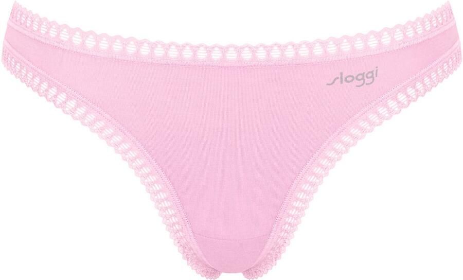 Sloggi String GO Crush met kantdetails effen gedessineerd (Set van 3) - Foto 5