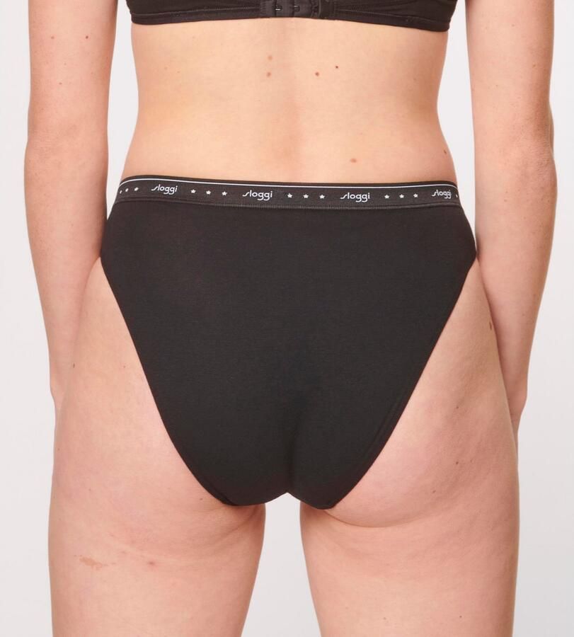 Sloggi Tai slip 24 7 100 elastische band met -logo-inscriptie (Set van 3) - Foto 3