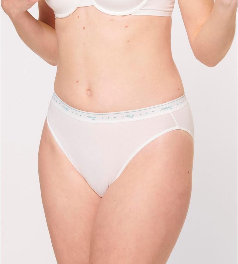 Sloggi Tai slip 24 7 100 elastische band met -logo-inscriptie (Set van 3)