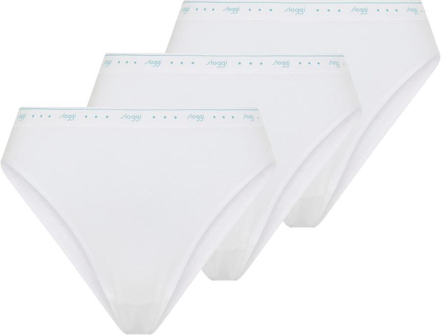 Sloggi Tai slip 24 7 100 elastische band met -logo-inscriptie (Set van 3) - Foto 5