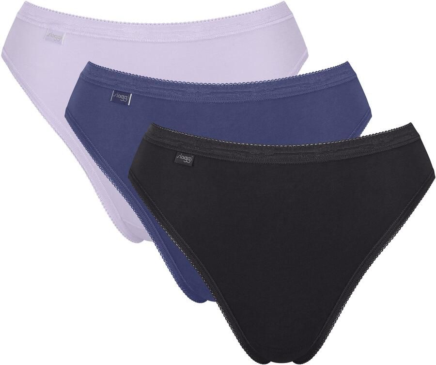 Sloggi Tai slip Basic + perfecte pasvorm hoge beenuitsnijding gladde naden (3 stuks) - Foto 6