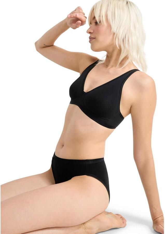 Sloggi Tai slip Basic + perfecte pasvorm katoenmix elastisch zachte naden (Set van 2) - Foto 3