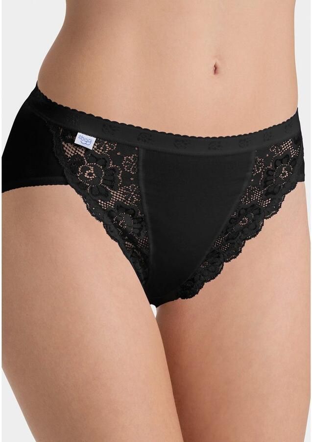 Sloggi Tai slip Chic hoge beenuitsnijding vrouwelijk kanten inzetstukken zacht elastisch (4 stuks Set van 4) - Foto 3