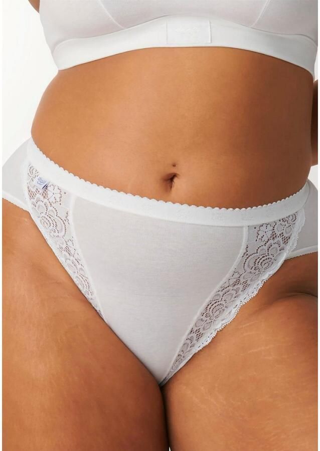 Sloggi Tai slip Chic hoge beenuitsnijding vrouwelijk kanten inzetstukken zacht elastisch (4 stuks Set van 4) - Foto 2