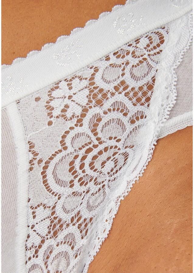 Sloggi Tai slip Chic hoge beenuitsnijding vrouwelijk kanten inzetstukken zacht elastisch (4 stuks Set van 4) - Foto 4