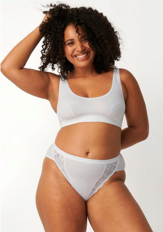 Sloggi Tai slip Chic hoge beenuitsnijding vrouwelijk kanten inzetstukken zacht elastisch (4 stuks Set van 4) - Foto 5