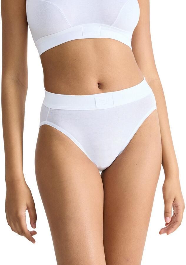 Sloggi Tai slip Double comfort elastisch hoge beenuitsnijding katoenmix sportieve look (Set van 2) - Foto 3