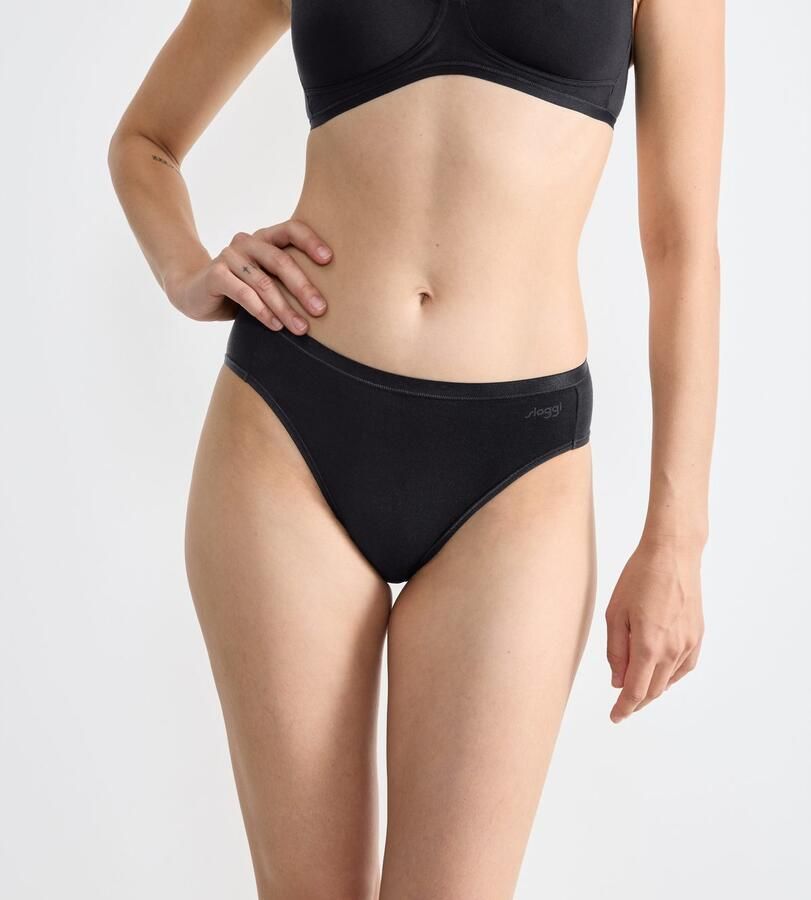 Sloggi Tai slip GO Daily Cotton Glans-effect details hoge beenuitsnijding zacht elastisch (3 stuks) - Foto 3