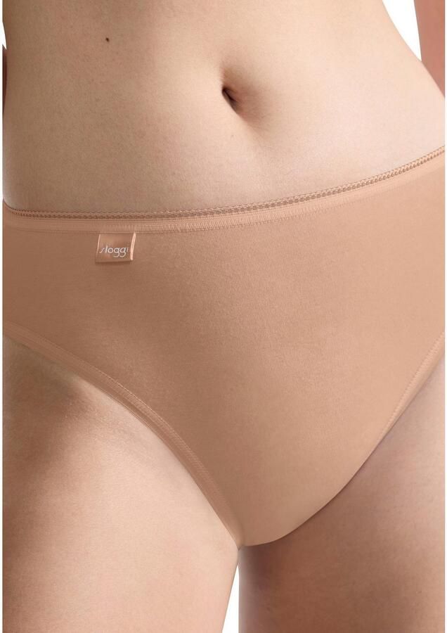 Sloggi Tailleslip 24 7 Cotton elastische band met kant platte naden katoenmix zacht (3 stuks)