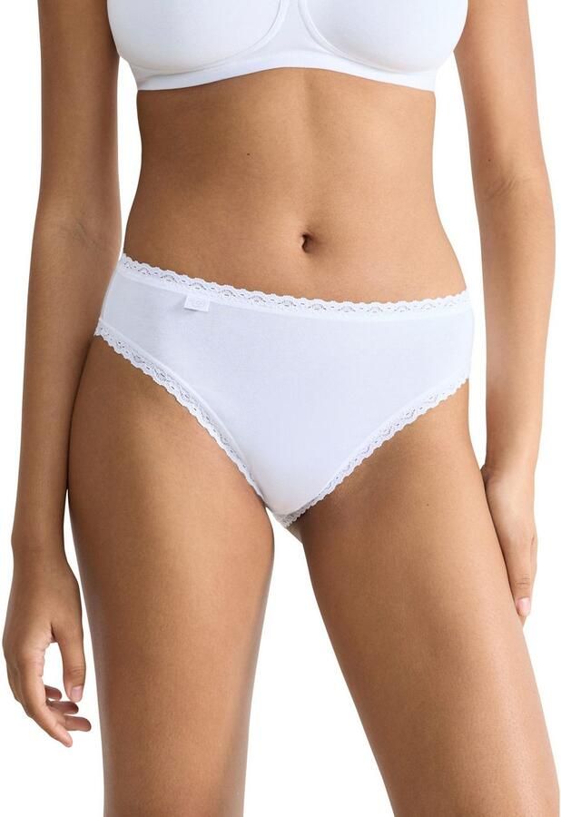 Sloggi Tailleslip 24 7 Cotton Lace edele kant platte naden katoenmix zacht vrouwelijke look (3 stuks) - Foto 2