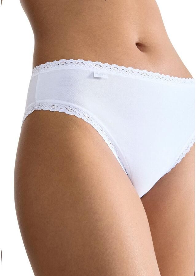 Sloggi Tailleslip 24 7 Cotton Lace edele kant platte naden katoenmix zacht vrouwelijke look (3 stuks) - Foto 1