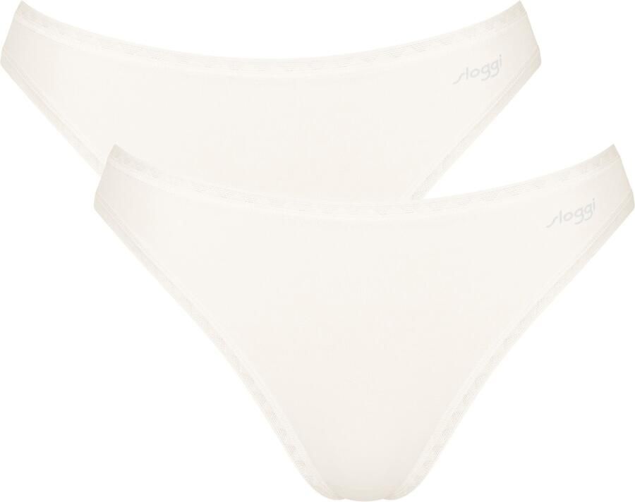 Sloggi Tailleslip Go fijne kantdetails zacht katoenmix single jersey (2 stuks Set van 2) - Foto 5