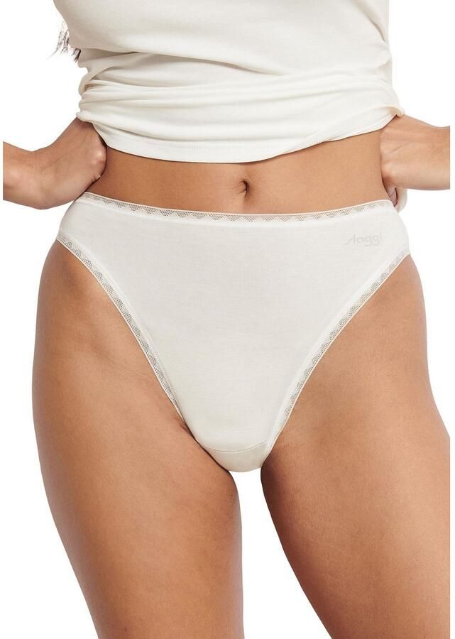 Sloggi Tailleslip Go fijne kantdetails zacht katoenmix single jersey (2 stuks Set van 2)