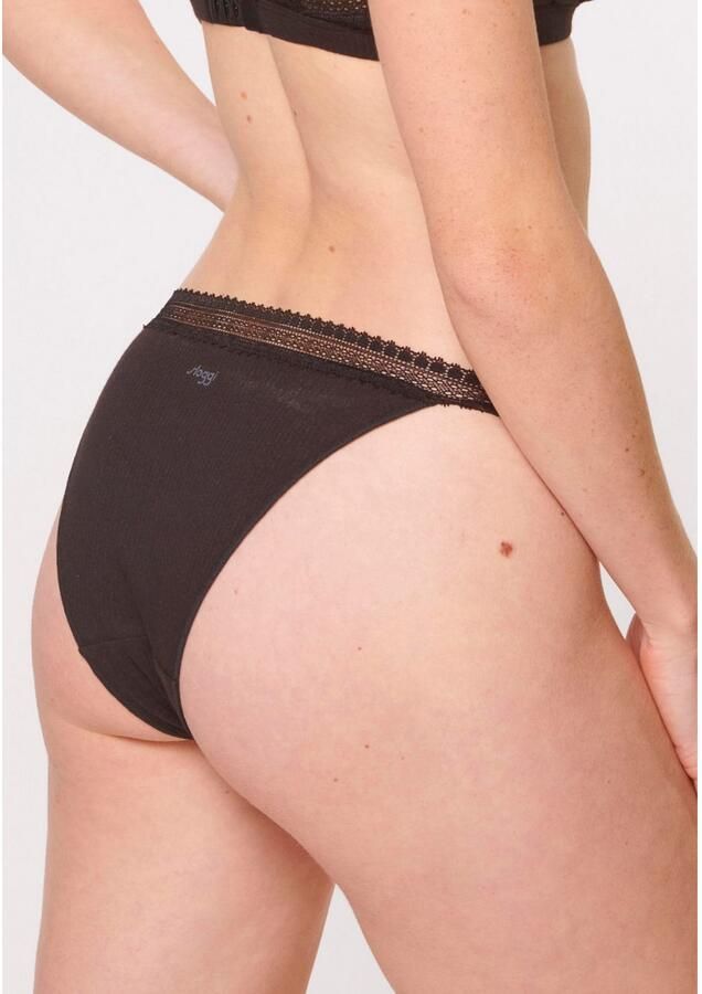Sloggi Tanga GO Ribbed zacht katoenmix kanten versiering comfortabel (Set van 2) - Foto 2