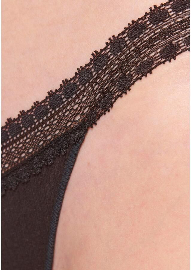 Sloggi Tanga GO Ribbed zacht katoenmix kanten versiering comfortabel (Set van 2)