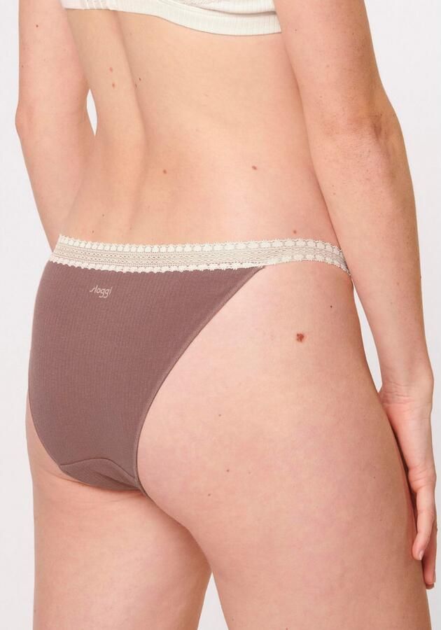 Sloggi Tanga GO Ribbed zacht katoenmix kanten versiering comfortabel (Set van 2) - Foto 3