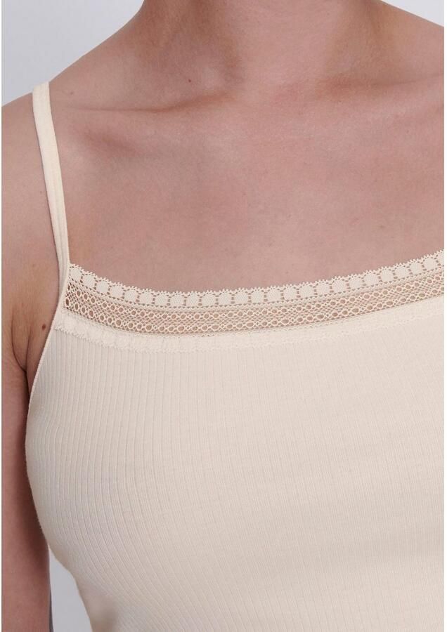 Sloggi Top met spaghettibandjes GO Ribbed Spaghetti Top met fijne tonale strepen