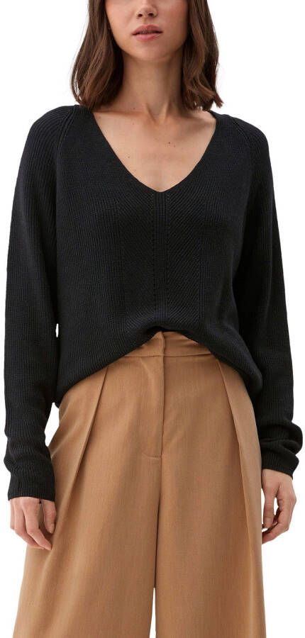 S.Oliver RED LABEL Gebreide pullover met V-hals - Foto 3