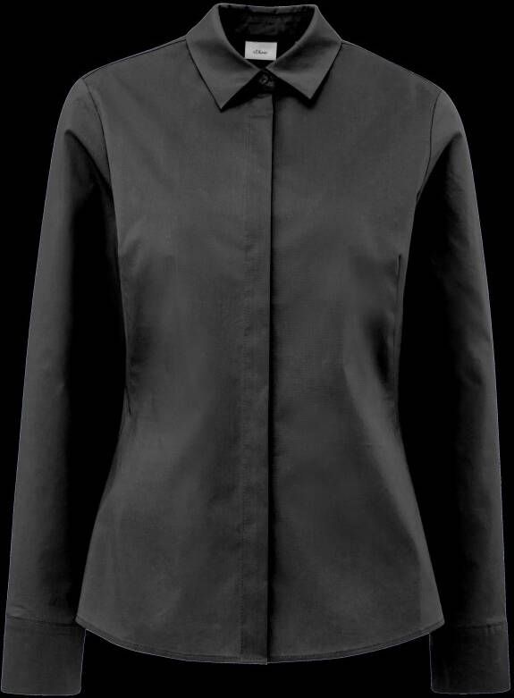 S.Oliver BLACK LABEL Klassieke blouse met verborgen knoopsluiting
