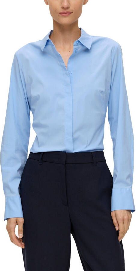 S.Oliver BLACK LABEL Klassieke blouse met verborgen knoopsluiting