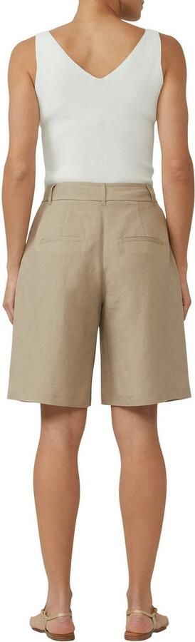 S.Oliver BLACK LABEL Relaxed fit bermuda van een mix van viscose en linnen - Foto 3