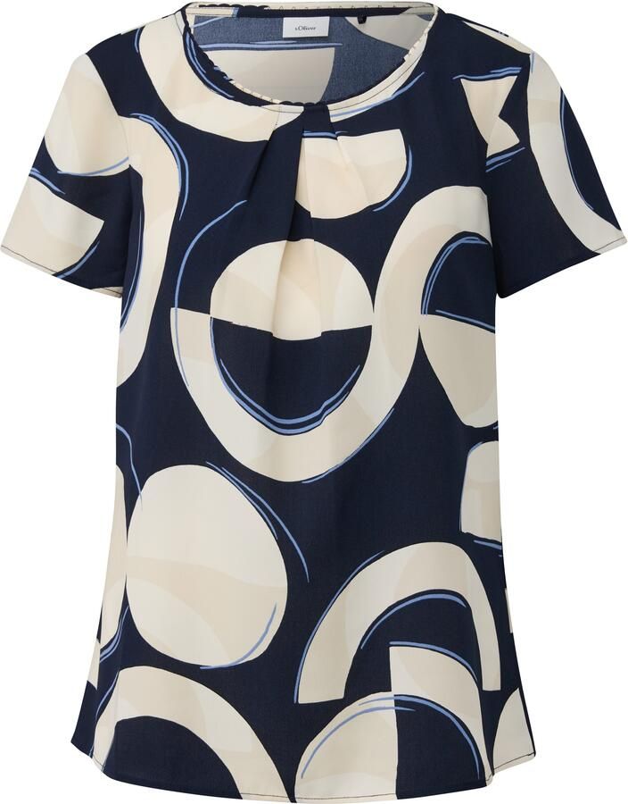 S.Oliver BLACK LABEL Blouse met korte mouwen met print all-over - Foto 2