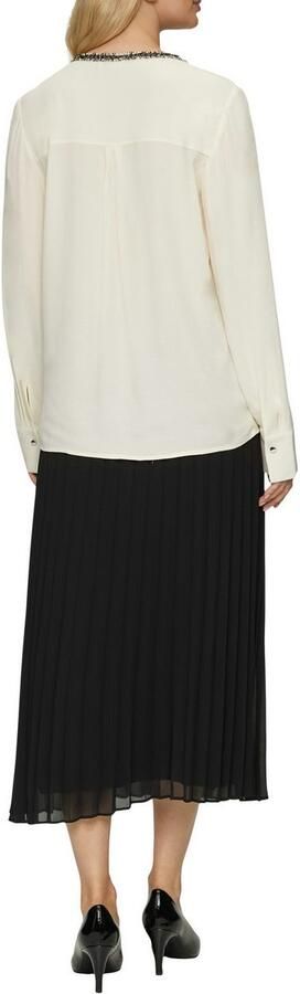 S.Oliver BLACK LABEL Blouse met lange mouwen met decoratieve applicatie aan de halslijn - Foto 4