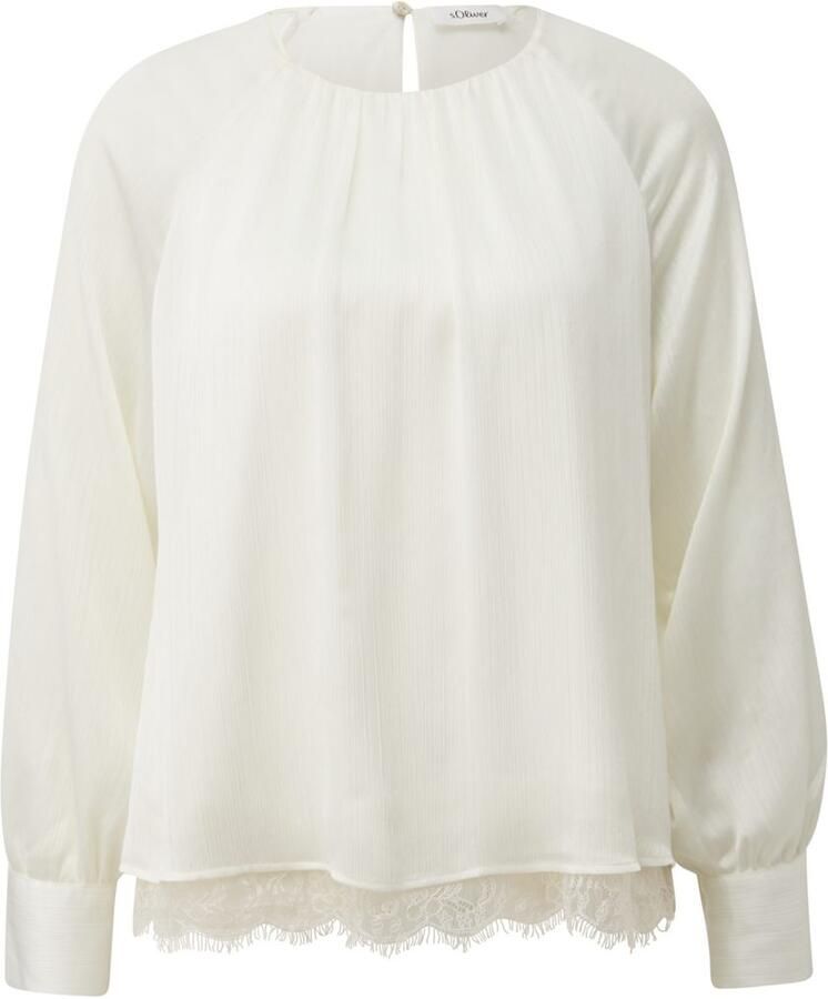 S.Oliver BLACK LABEL Blouse met lange mouwen met lichte ribstructuur - Foto 5