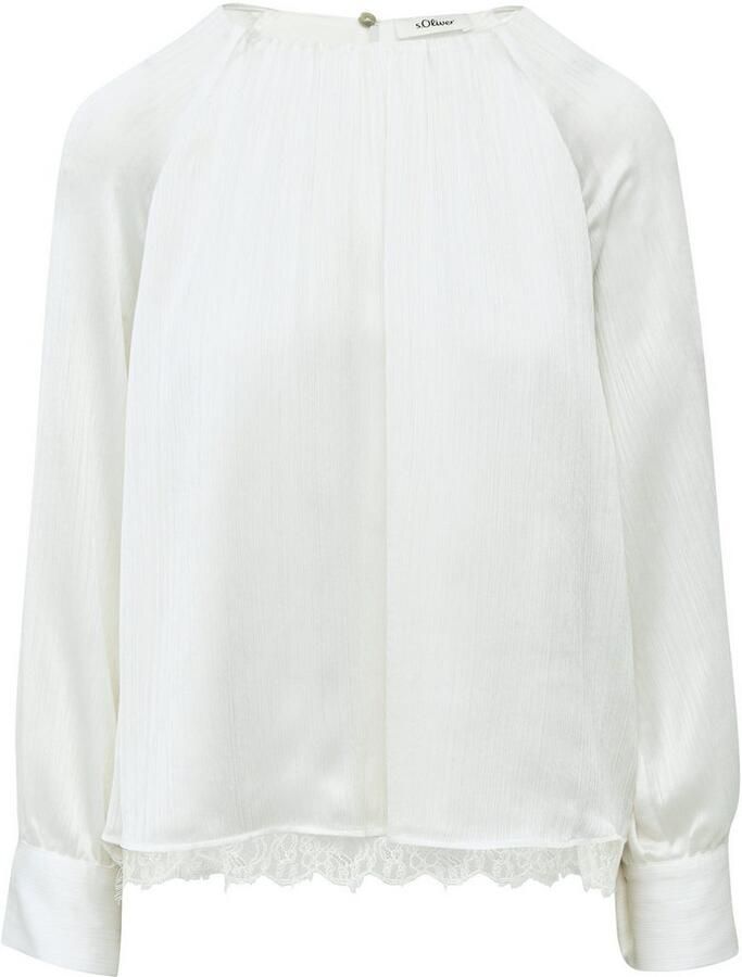 S.Oliver BLACK LABEL Blouse met lange mouwen met lichte ribstructuur