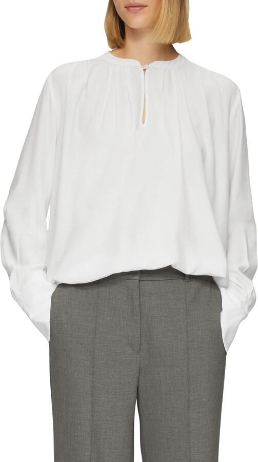 S.Oliver BLACK LABEL Blouse met lange mouwen met lichte rimpeling aan de kraag - Foto 2