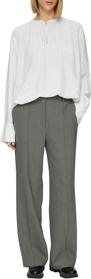 S.Oliver BLACK LABEL Blouse met lange mouwen met lichte rimpeling aan de kraag - Foto 3