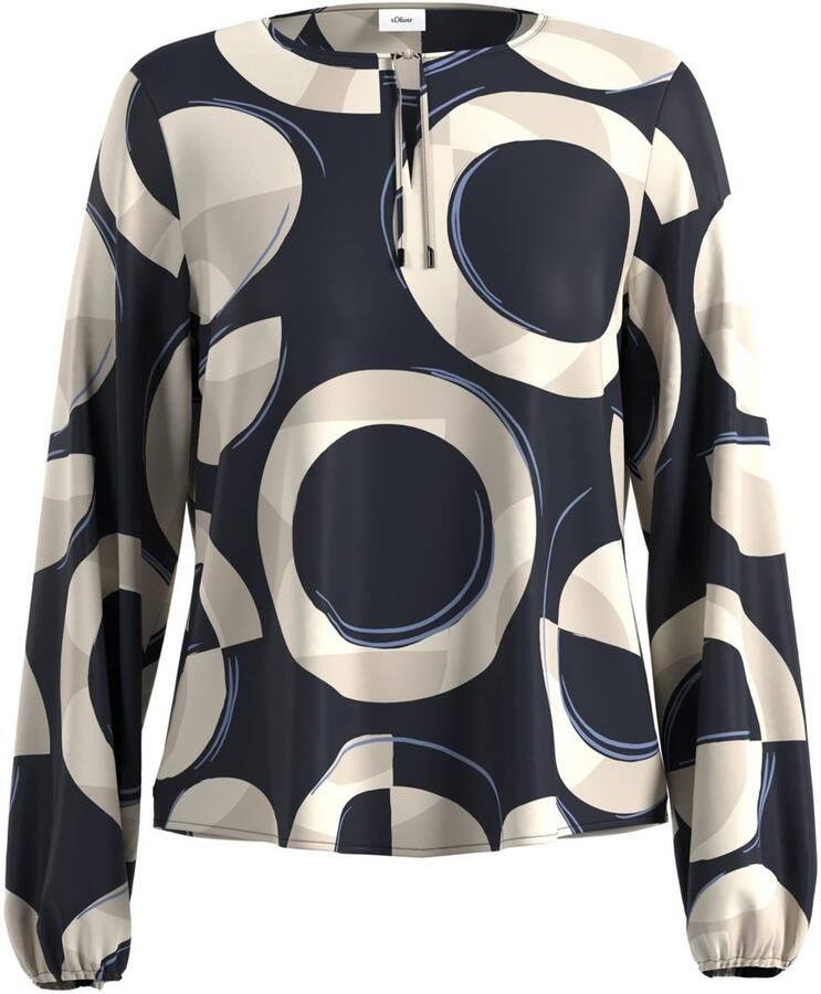 S.Oliver BLACK LABEL Relaxed fit blouse met lange mouwen van pure viscose - Foto 6