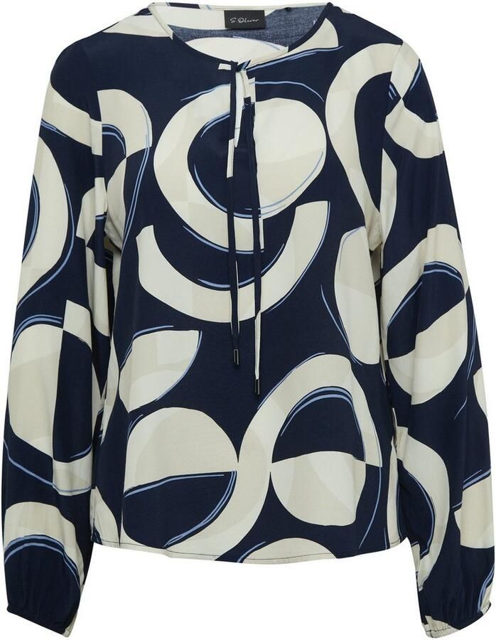 S.Oliver BLACK LABEL Relaxed fit blouse met lange mouwen van pure viscose - Foto 2