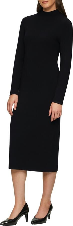 S.Oliver BLACK LABEL Gebreide jurk 3 4 lang met staande kraag - Foto 4