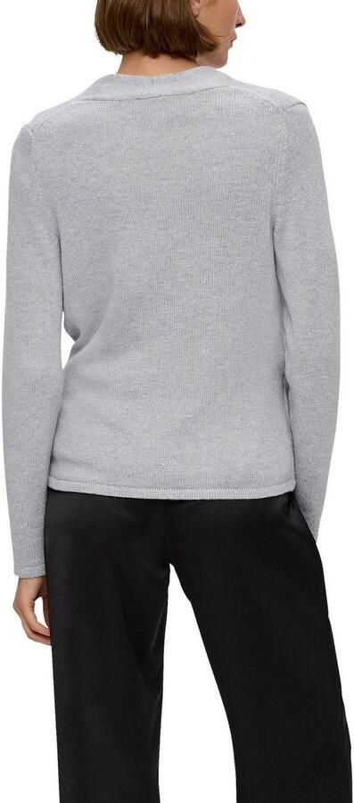 S.Oliver BLACK LABEL Gebreide trui in wikkel-look - Foto 3