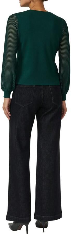 S.Oliver BLACK LABEL Regular fit pullover met semi-transparante ballonmouwen - Foto 3