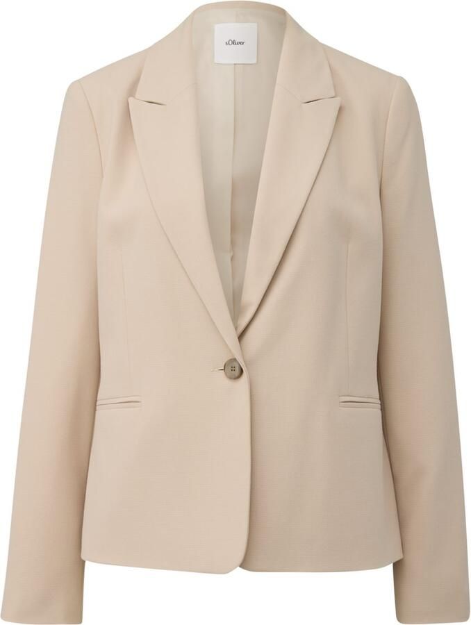 S.Oliver BLACK LABEL Regular fit blazer met viscose in piquékwaliteit - Foto 2