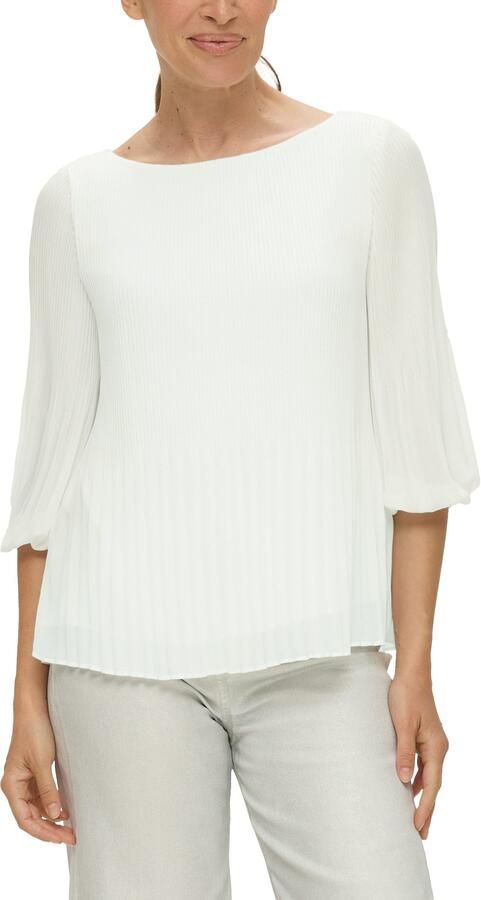 S.Oliver BLACK LABEL Klassieke blouse met plisséplooien - Foto 5