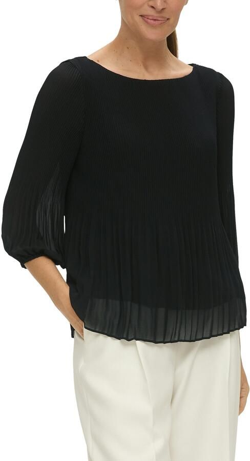 S.Oliver BLACK LABEL Klassieke blouse met plisséplooien - Foto 4