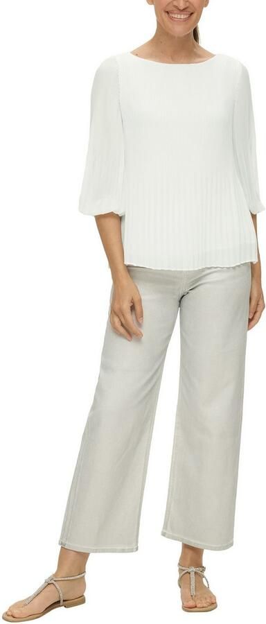 S.Oliver BLACK LABEL Klassieke blouse met plisséplooien - Foto 4