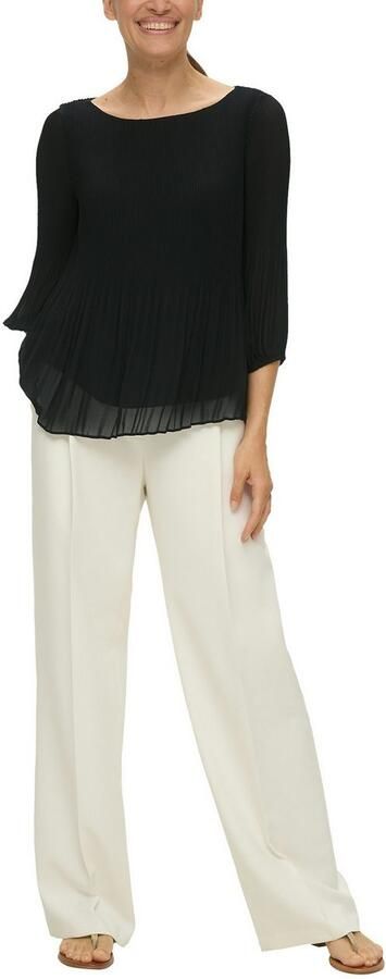 S.Oliver BLACK LABEL Klassieke blouse met plisséplooien - Foto 3