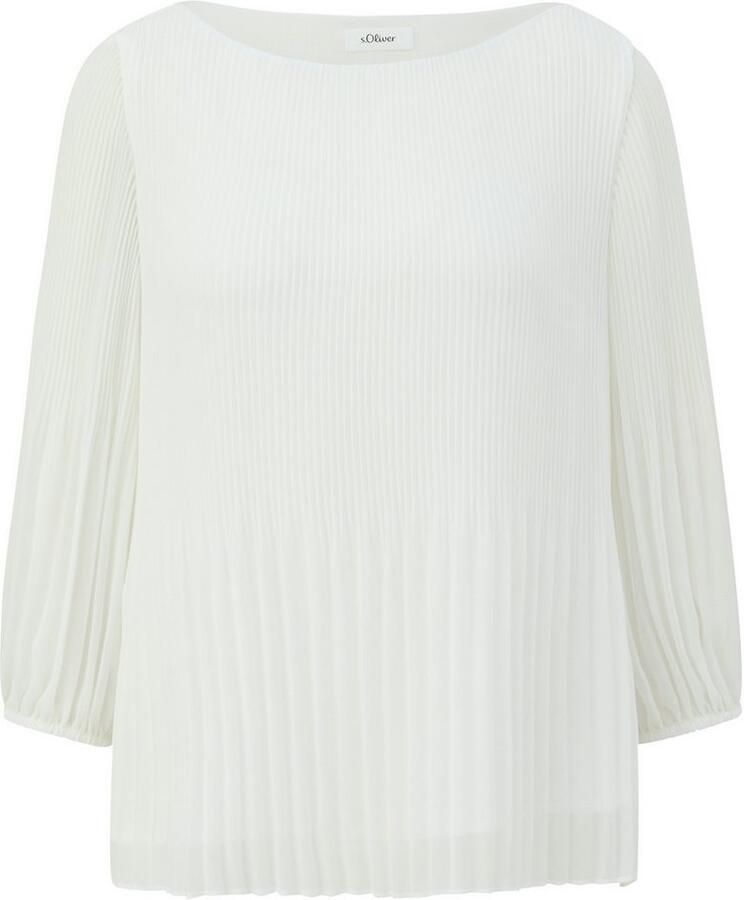 S.Oliver BLACK LABEL Klassieke blouse met plisséplooien