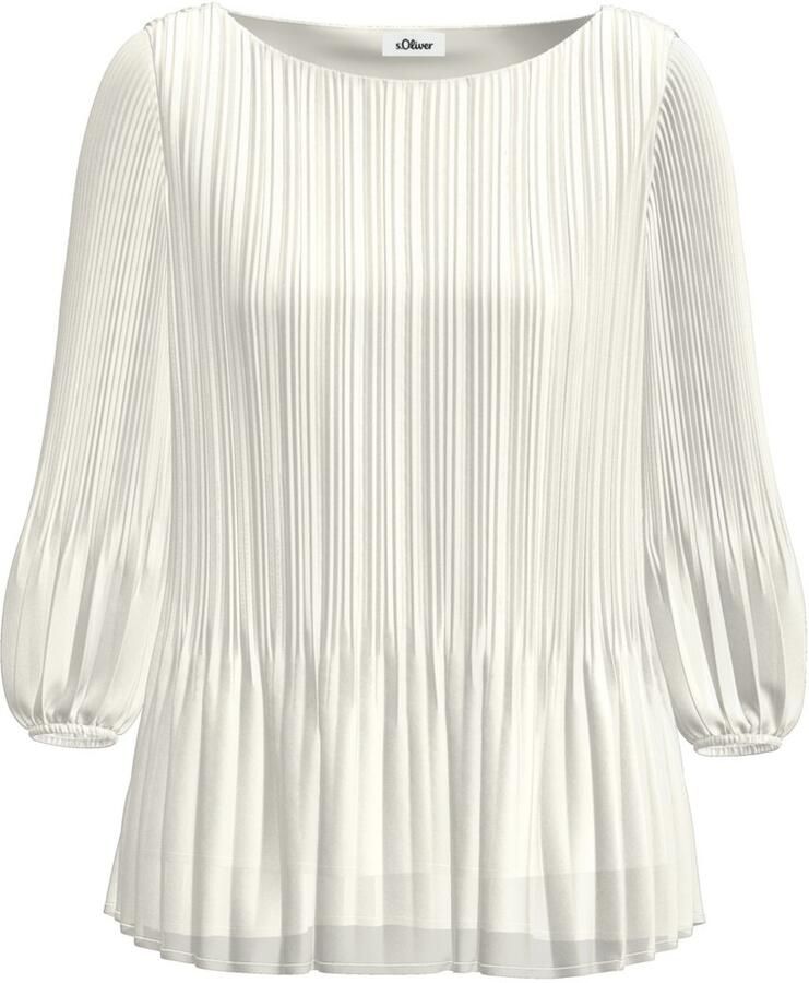 S.Oliver BLACK LABEL Klassieke blouse met plisséplooien - Foto 2