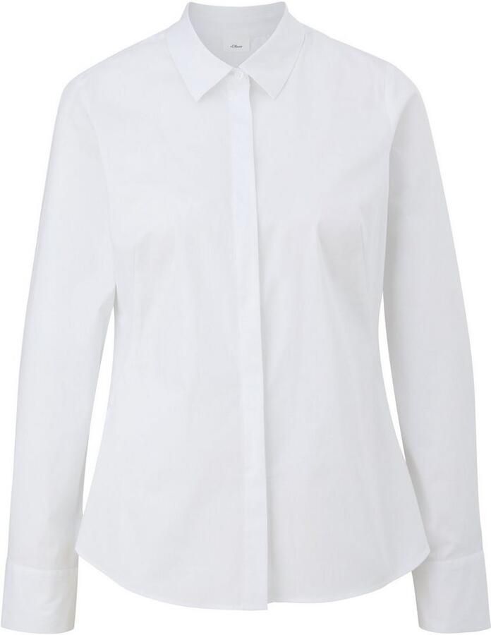 S.Oliver BLACK LABEL Klassieke blouse met verborgen knoopsluiting - Foto 4