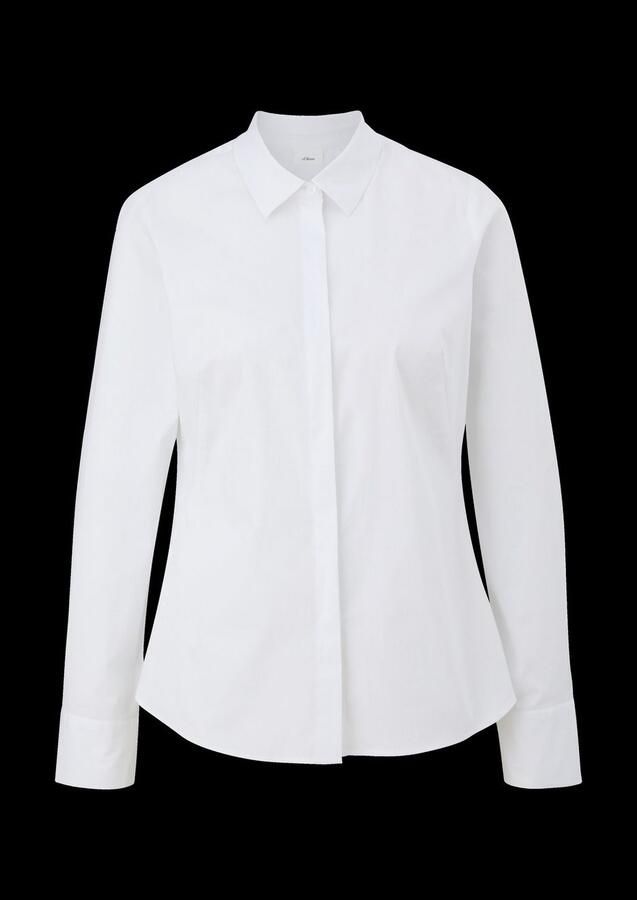 S.Oliver BLACK LABEL Klassieke blouse met verborgen knoopsluiting - Foto 6