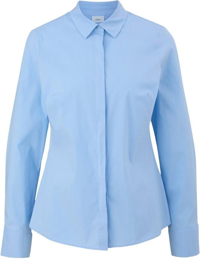 S.Oliver BLACK LABEL Klassieke blouse met verborgen knoopsluiting