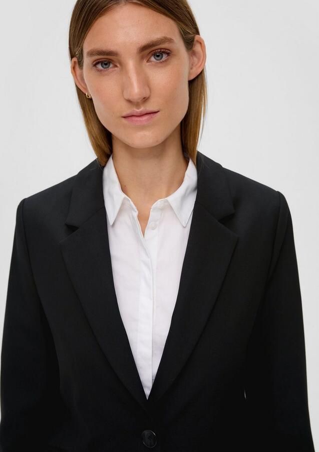S.Oliver BLACK LABEL Korte blazer met stretch en 1-knoopsluiting - Foto 5