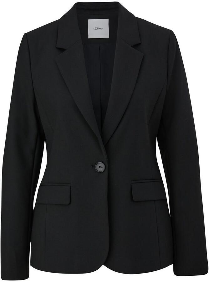 S.Oliver BLACK LABEL Korte blazer met stretch en 1-knoopsluiting - Foto 4